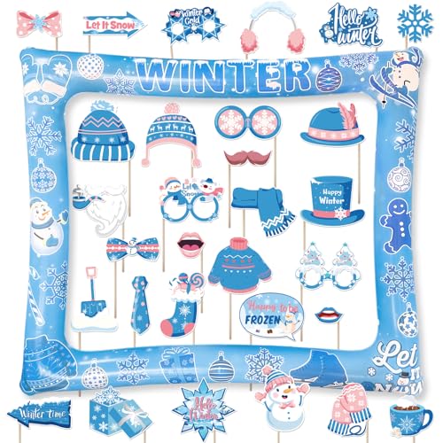 Christmas Photo Booth Props Inflatable Frame 32Pcs D732