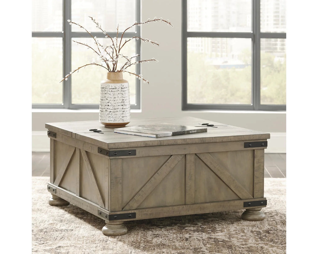 Gray Coffee Table With Storage F513