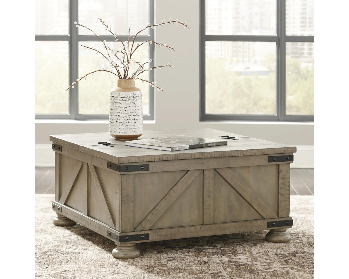 Gray Coffee Table With Storage F513