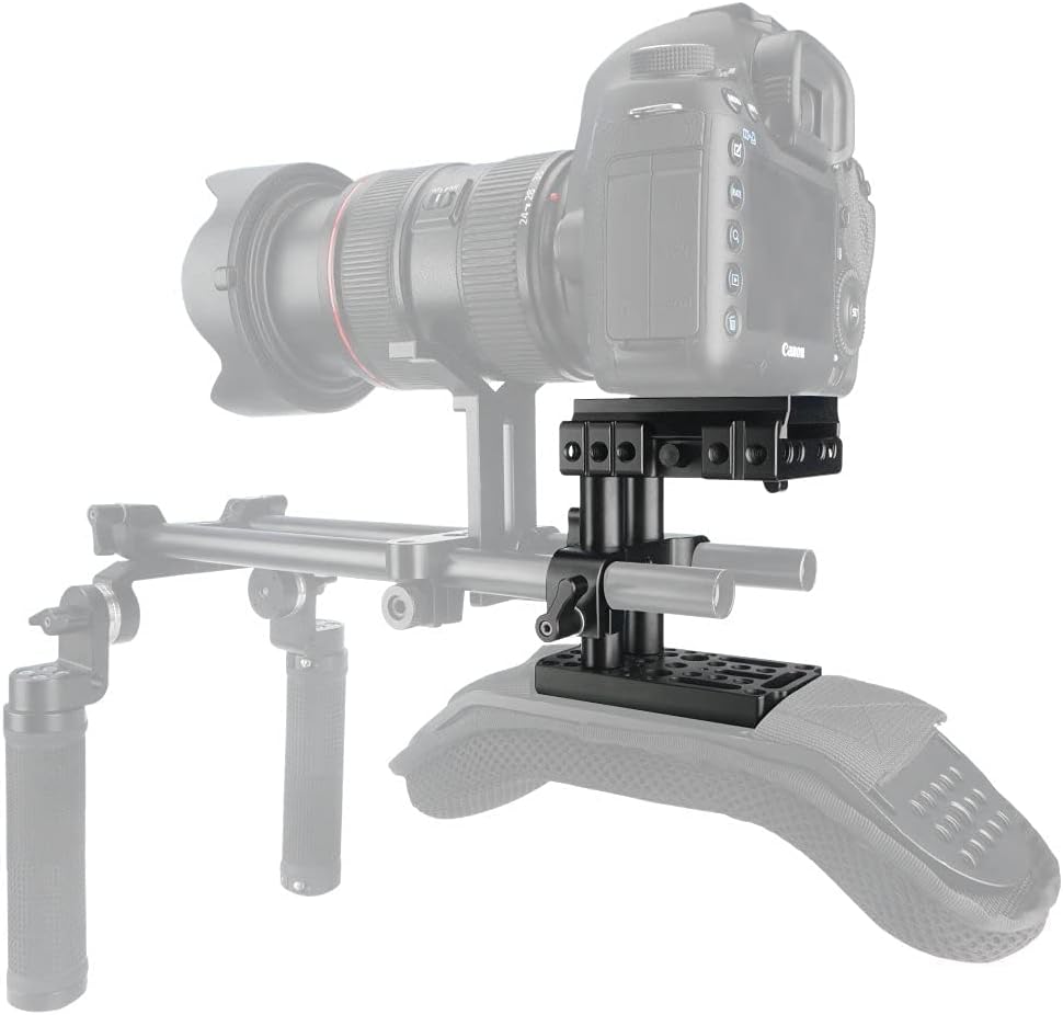 15mm Rail Riser Rig System Quick Release Base Kit with QR Plate Rod Riser Clamp Short Rods G78132