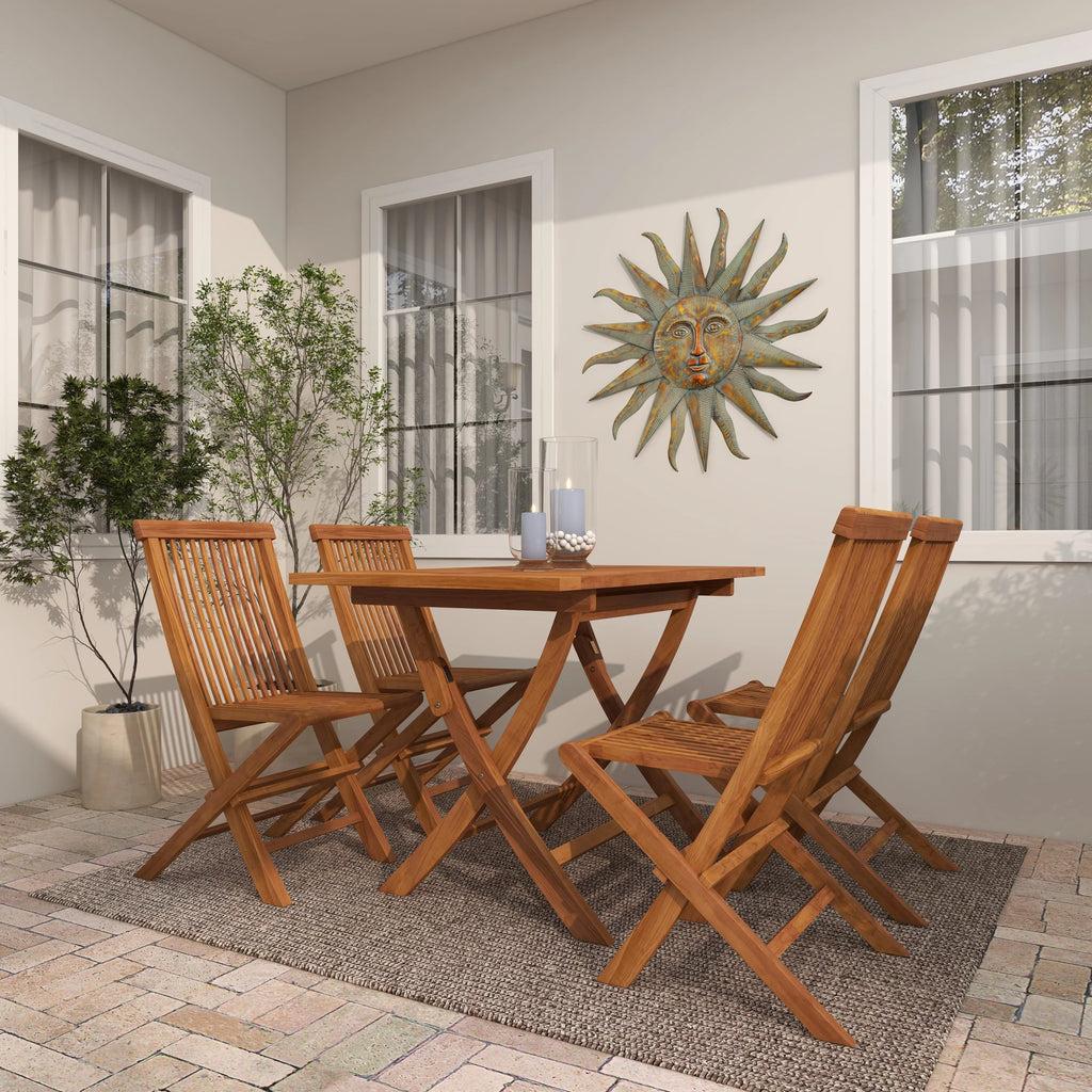 Gold Metal Indoor Outdoor Sun Wall Decor P66819