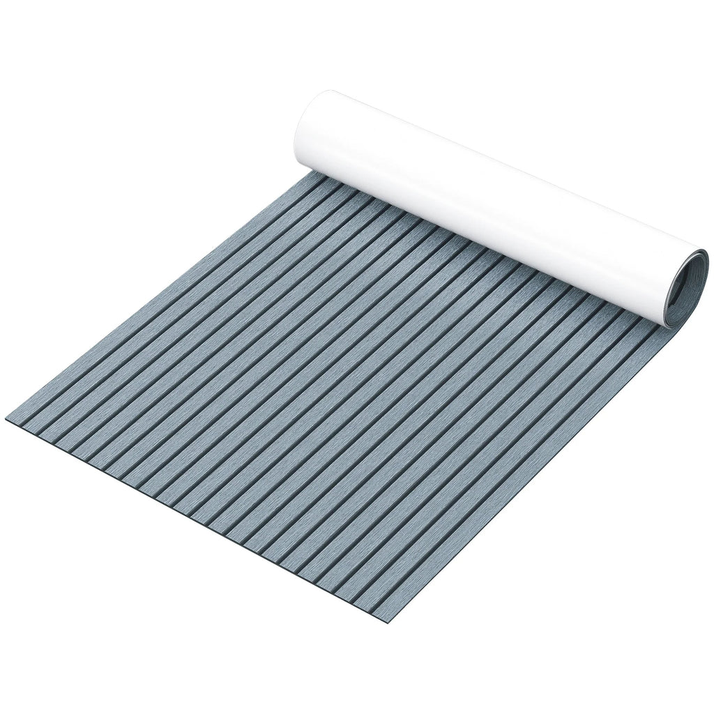 94.5 X 47.2 Inch EVA Foam Faux Teak Boat Decking Sheet 5MM Thick Non-Skid Self-Adhesive M553
