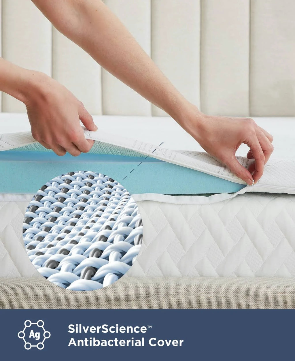 White California King Memory Foam Topper O30687