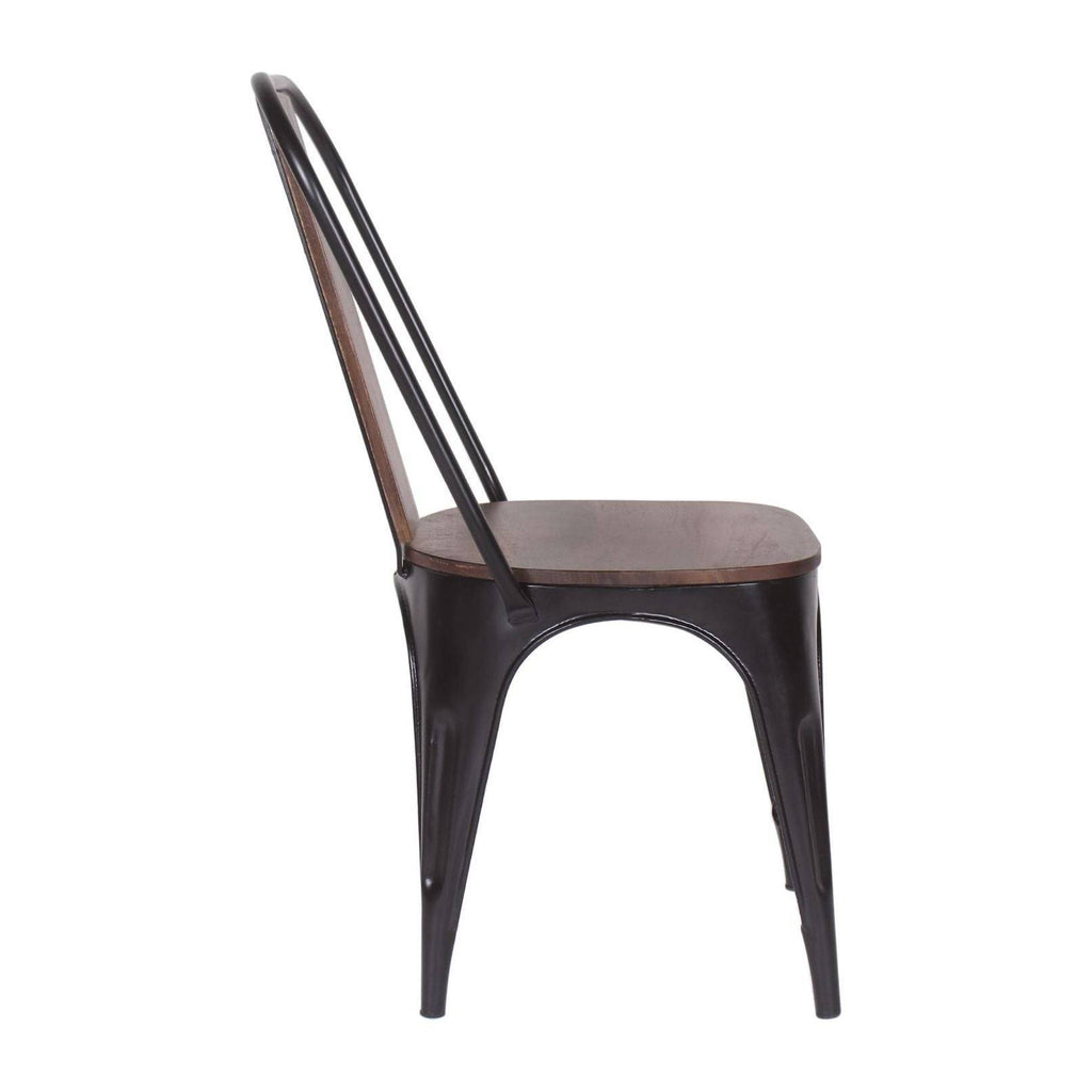 Industrial Iron Mango Wood Side Dining Chairs (Set of 2) Brown C508179