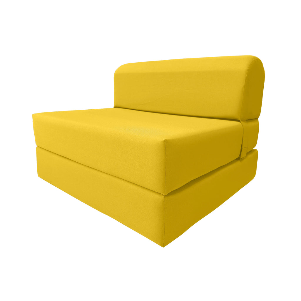 Yellow Folding Foam Sleeper Chair A23383