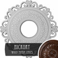 22x22OD x 6 1/4x22ID x 1 3/4x22P Hand-Painted Hickory Ceiling Medallion M12355
