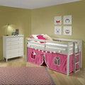 Twin Low Loft Bed Frame Dove Gray Z259974