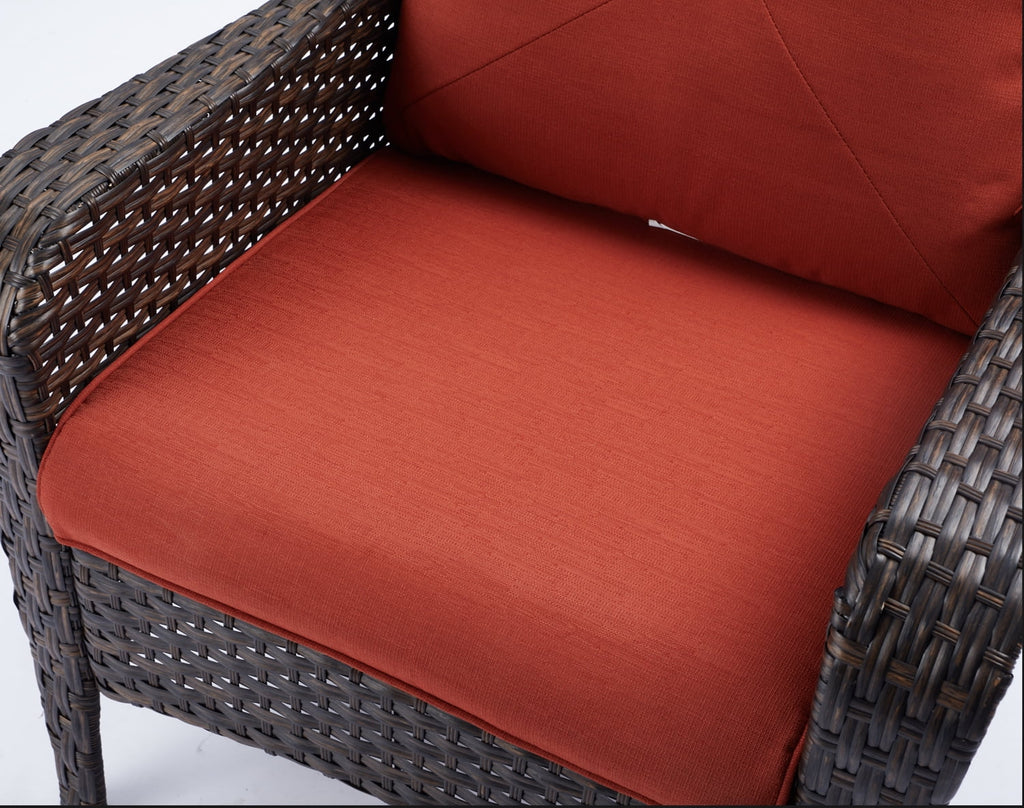 Red Cushioned Patio Chair Set of 2 V494242
