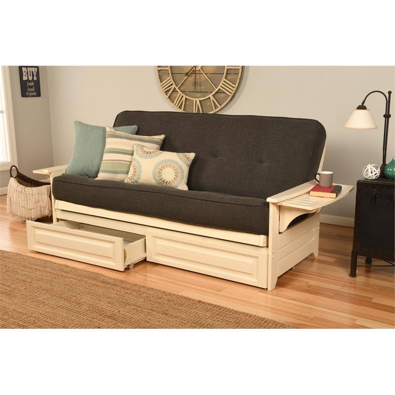 Linen Charcoal Futon Set Z88601