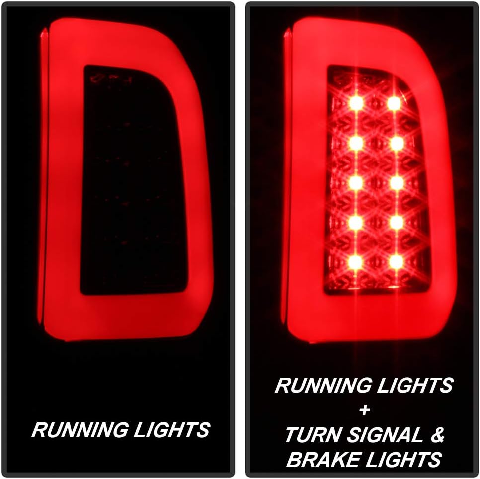 Black Smoked LED Tail Lights Brake Lamps Set Left Right K8372