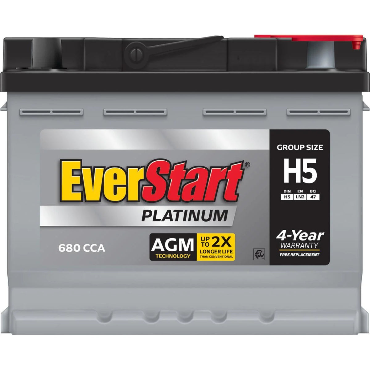 AGM Automotive Battery Group Size H5 12 Volt 680 CCA F22588