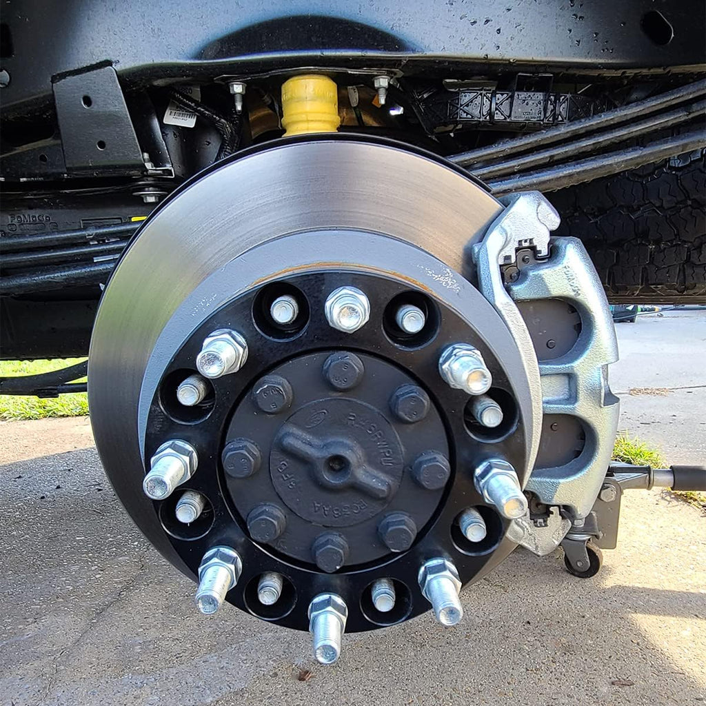 Black Forged 8x6.5 to 8x170 Wheel Adapters 2 Inch with 9/16" Studs Pack of 2 U5821