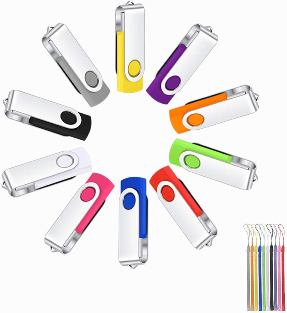 16GB 20 Pack USB 2.0 Flash Drive with LED Indicator and Lanyards F24901