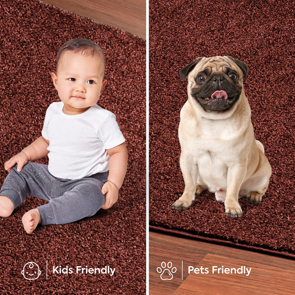 Chocolate Color 2' x 4' Rectangle Rug Set of 20 X443333