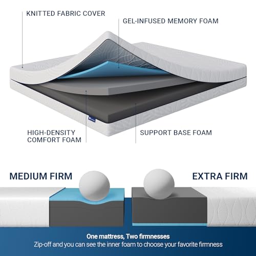 Queen Size 10 Inch Gel Memory Foam Mattress B277