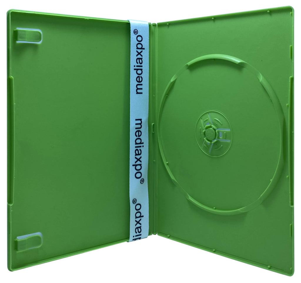 200 Slim Solid Green Single DVD Cases 7mm R31210