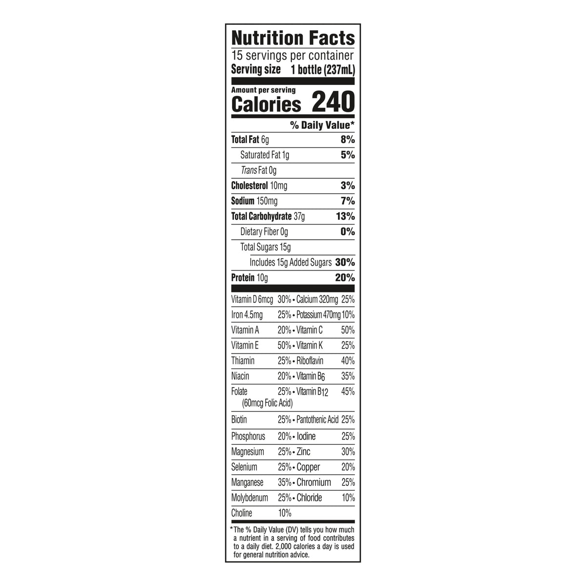 Creamy Strawberry Nutritional Drink, 10 g Protein, 15 - 8 fl oz Bottles W281