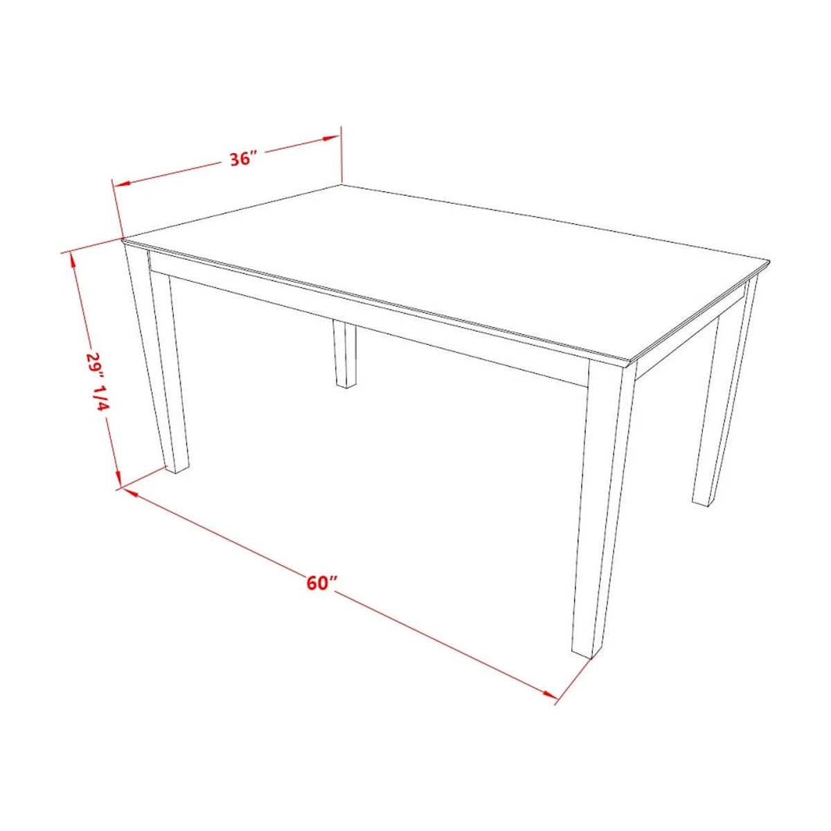 Rectangular Dining Table with 4 Chairs Plus Bench P6192