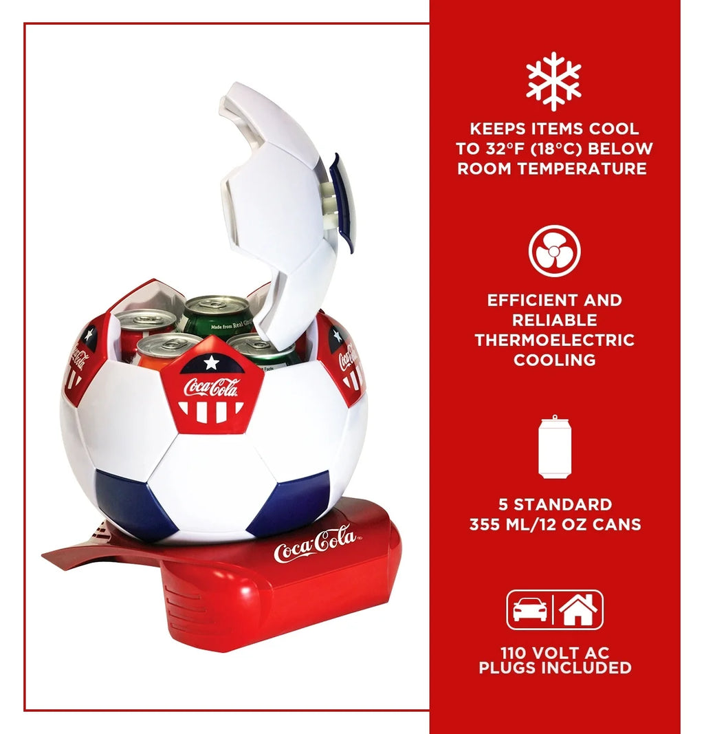 5 Can Beverage Cooler White Red Black Q973041