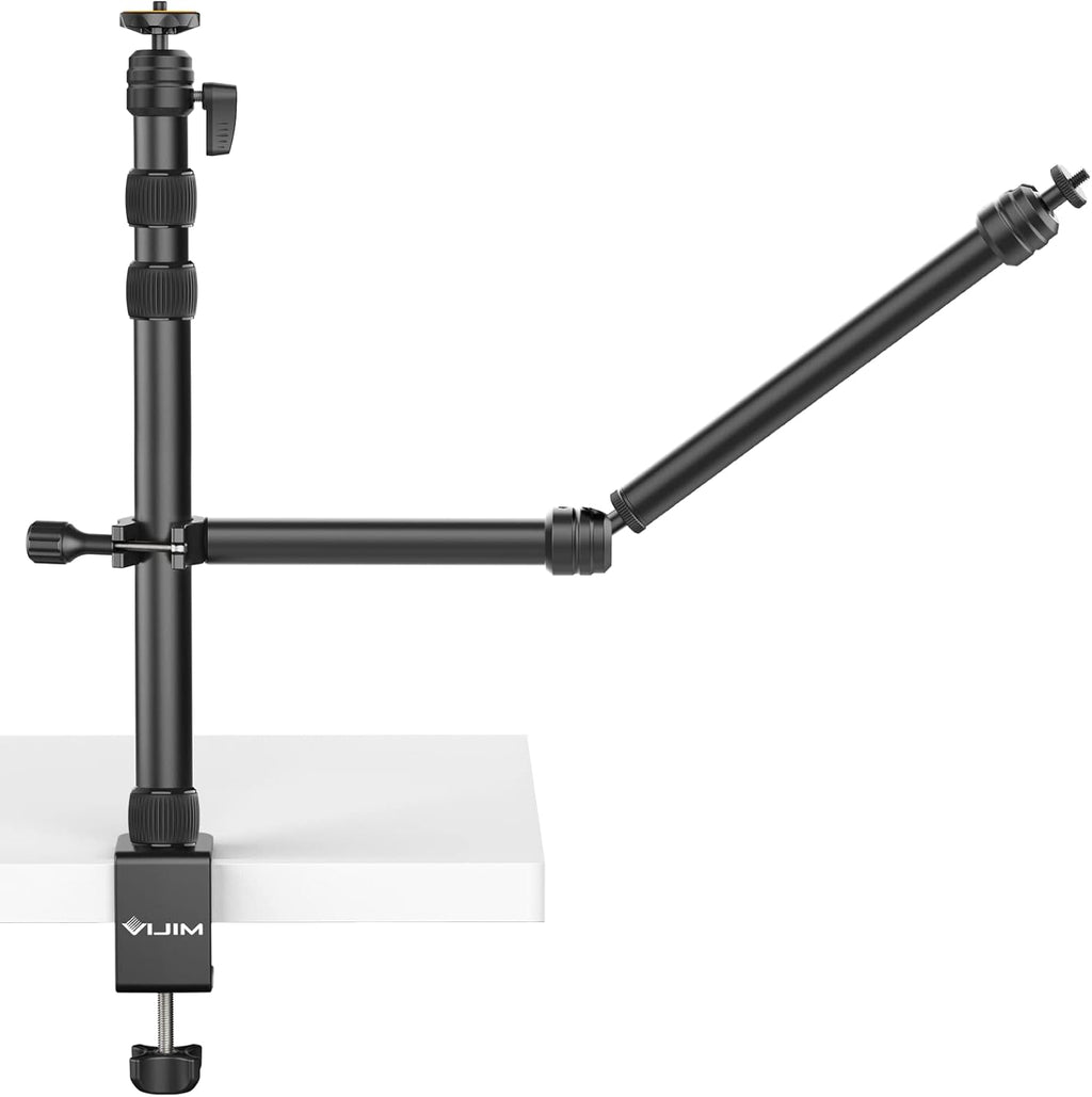 Camera Mount Desk Stand with Auxiliary Holding Arm Y32393