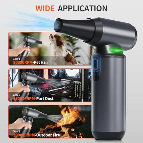 Compressed Air Duster 300000RPM Cordless 3-Speed Z73614
