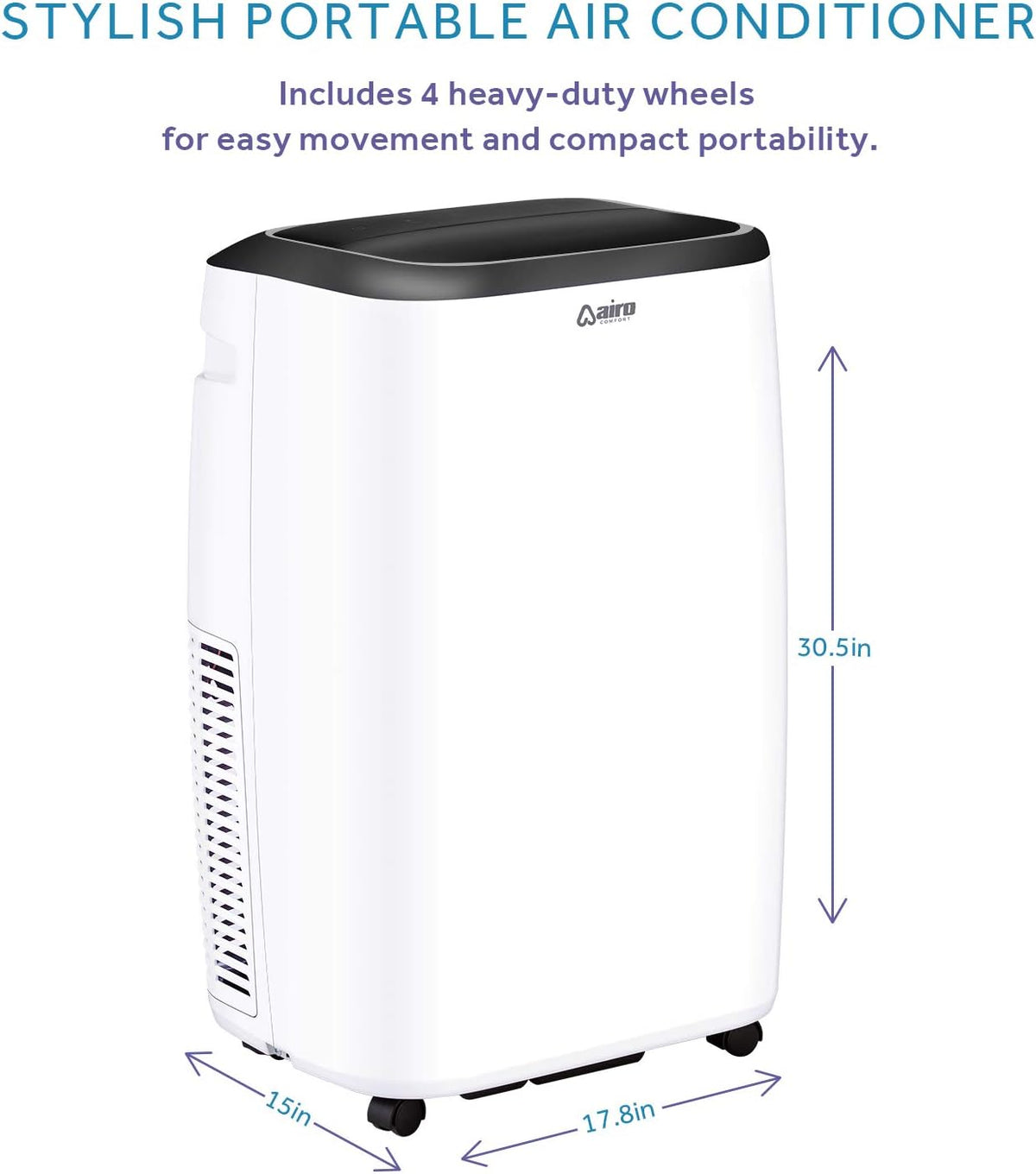 Portable Air Conditioner 14,000 BTU with Remote Control, White R37733