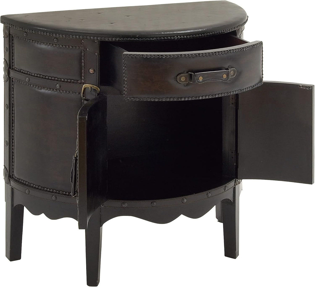 Wood Leather Cabinet N213