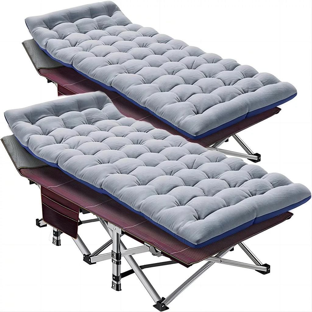 Folding Camping Cot with Cotton Pad & Carry Bag D49358