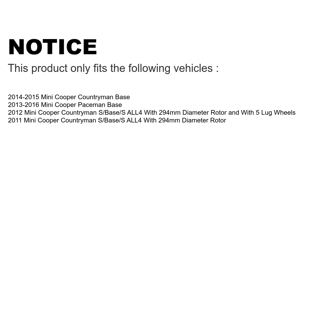Front Coated Disc Brake Rotors And Semi-Metallic Pads Kit Z6176