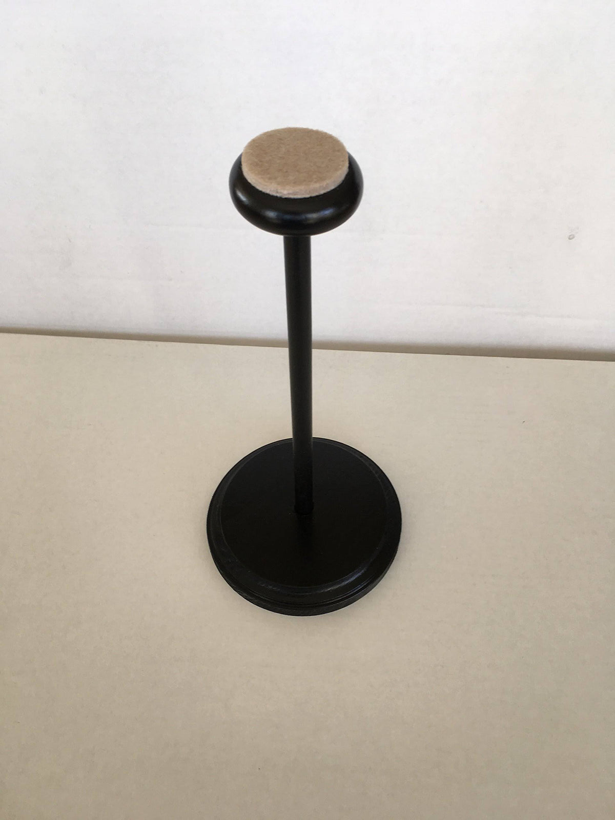 Black Wooden Hat Stand with Velour Top R325