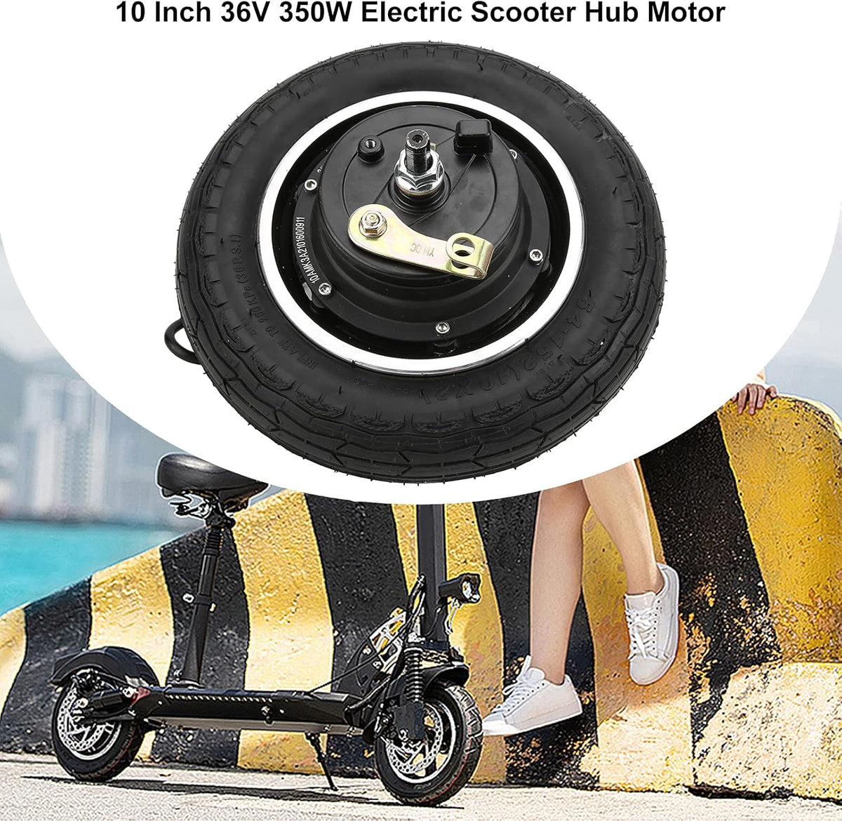 Electric Scooter Hub Motor Wheel Assembly with Antiskidding Tire S756