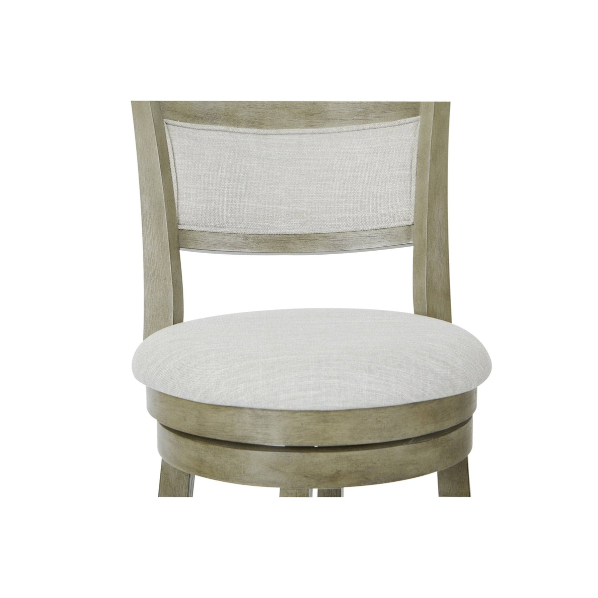 Antique Grey Swivel Stool with Solid Back H6952