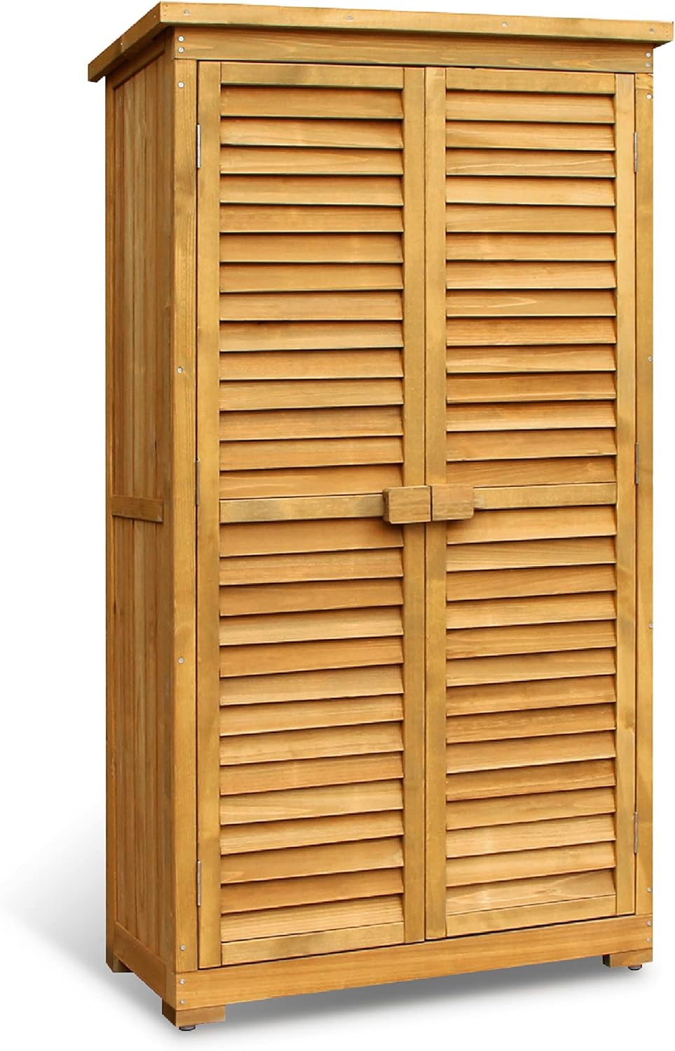 Outdoor Storage Cabinet Wood Tall Shed W86351