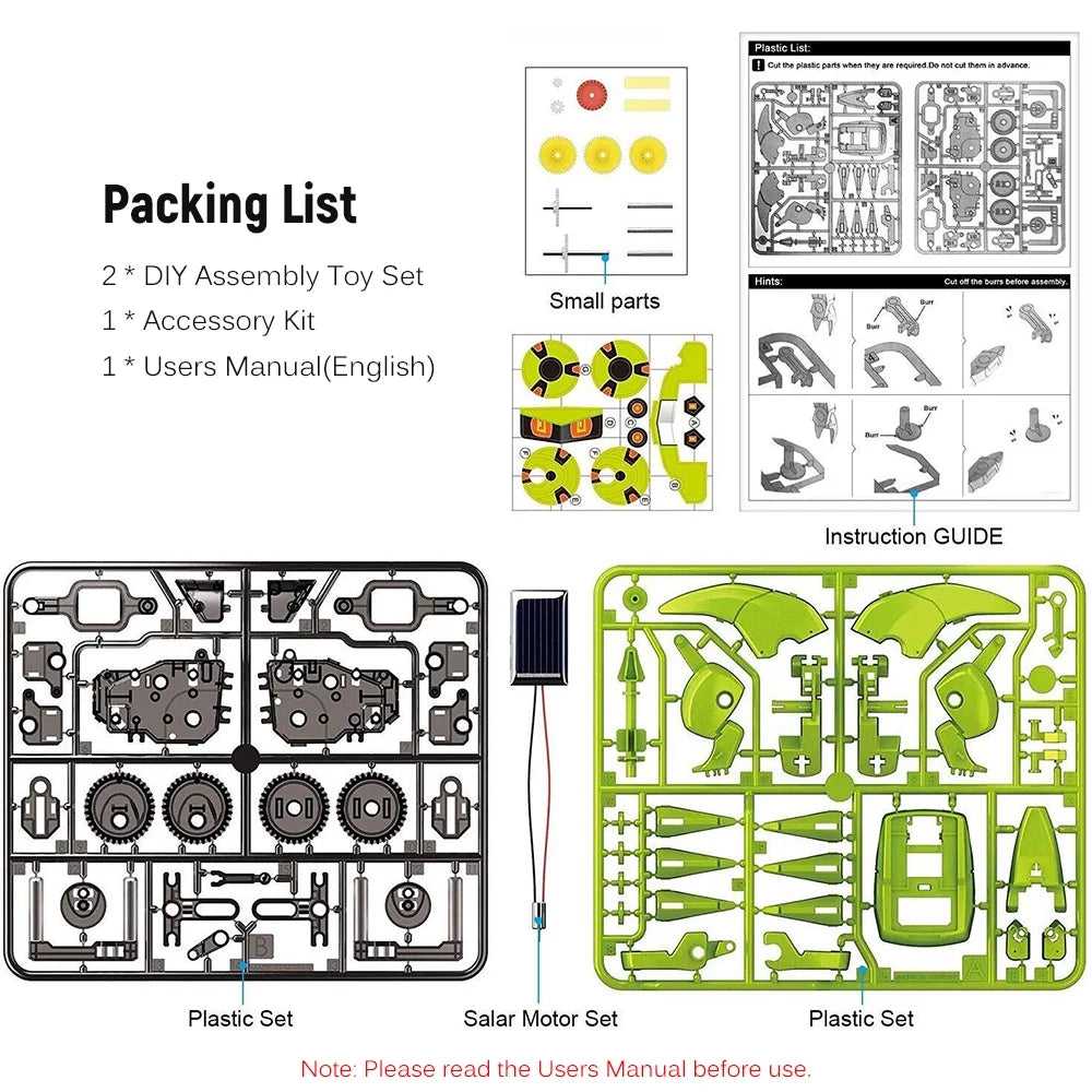 3 in 1 Solar Robot DIY STEM Science Toy Assembly Model N388
