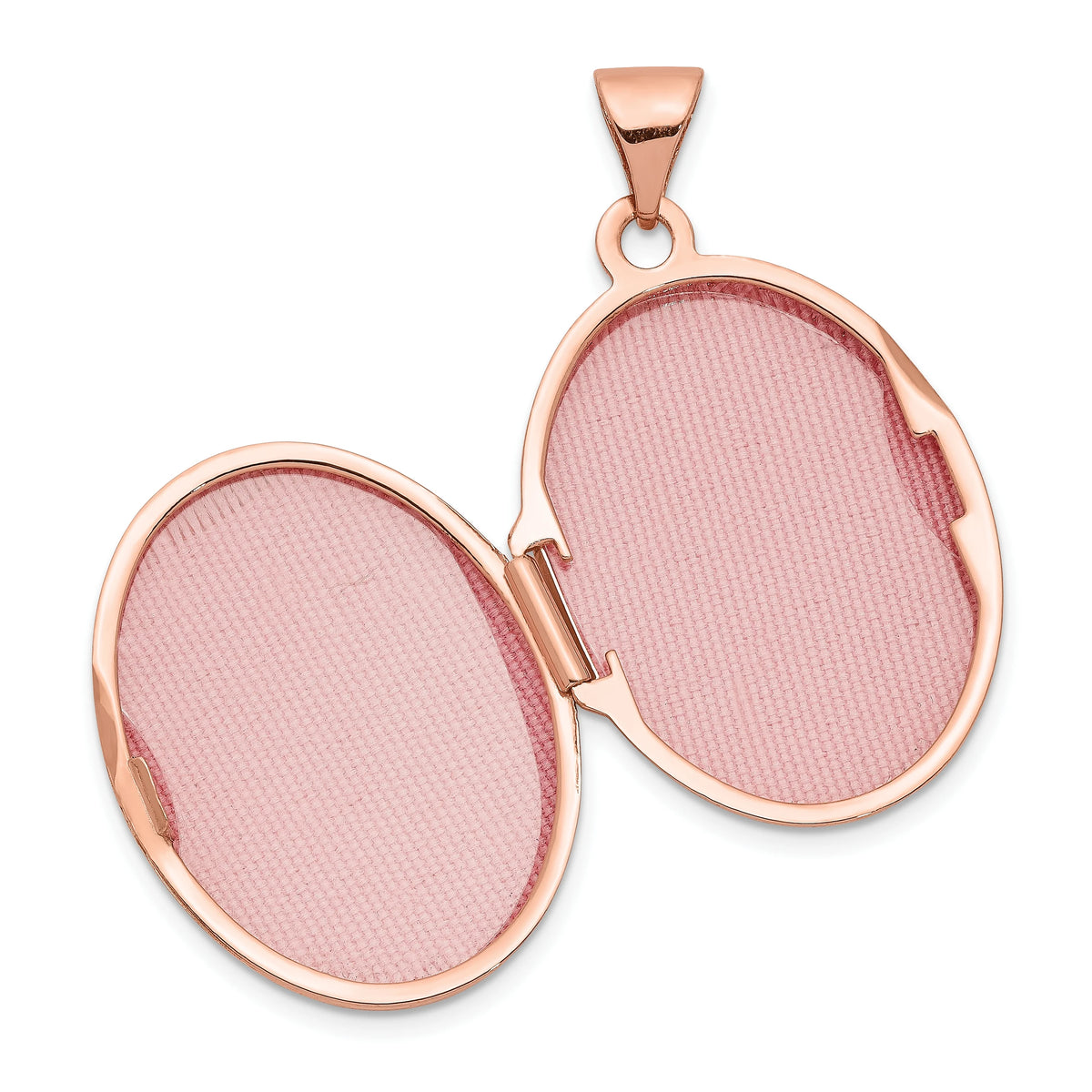 14k Rose Gold Polished 21mm Oval Locket W576125