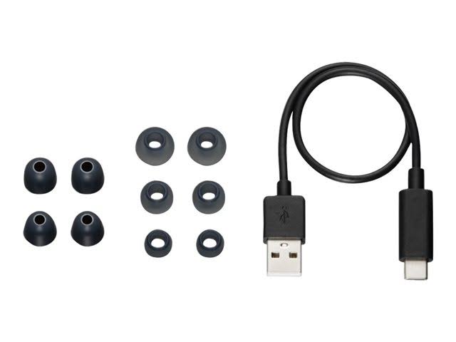 True wireless earphones with mic Bluetooth active noise canceling noise isolating black Q531913