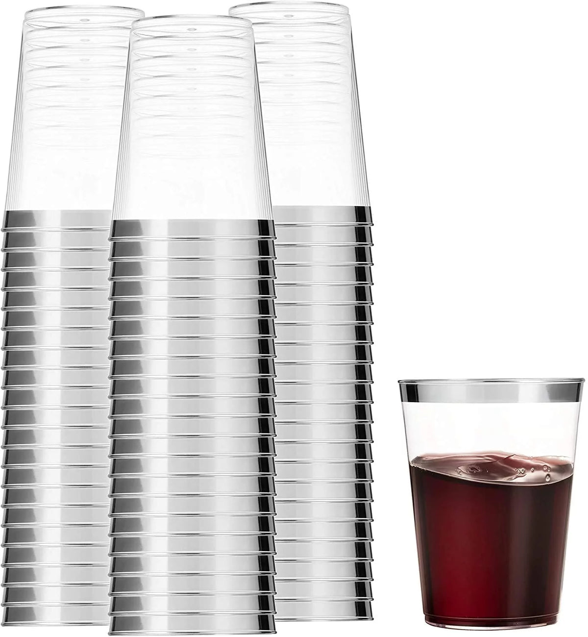 10 Oz Clear Hard Plastic Tumblers 48CT M80681