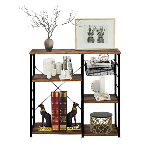 Rustic Brown Bakers Rack Microwave Oven Stand Z78286
