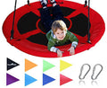 40 Inch Flying Saucer Tree Swing with Swing Cover and Flags D21170