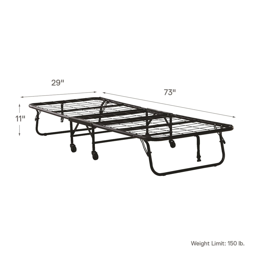 Folding Rollaway Guest Bed with 5 Inch Mattress, Twin F272