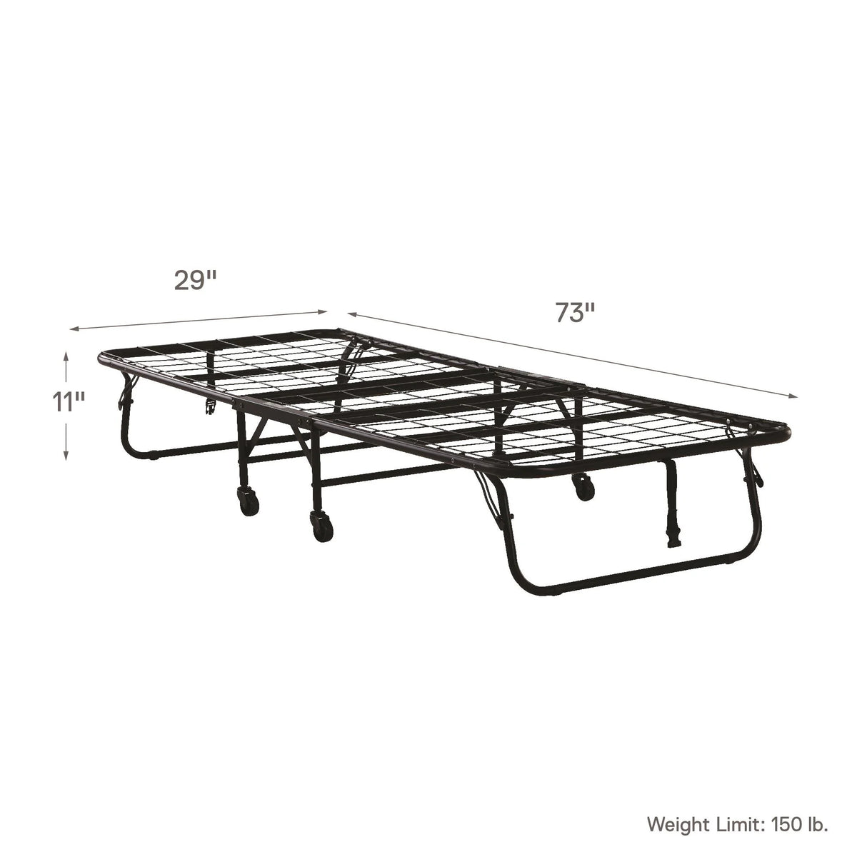Folding Rollaway Guest Bed with 5 Inch Mattress, Twin F272