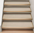 Set of 15 Ivory Cream Carpet Stair Treads T57489