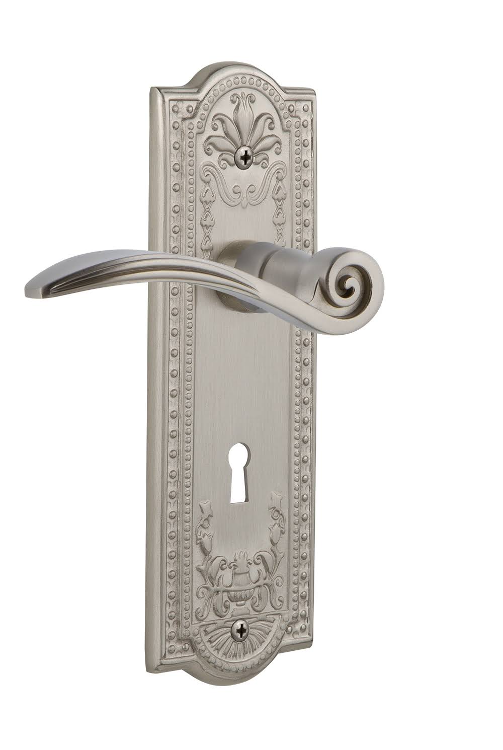 Satin Nickel Passage Door Lever Set V7102