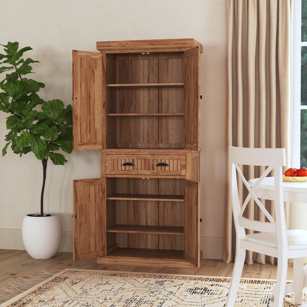 Brown Wood Pantry B709297
