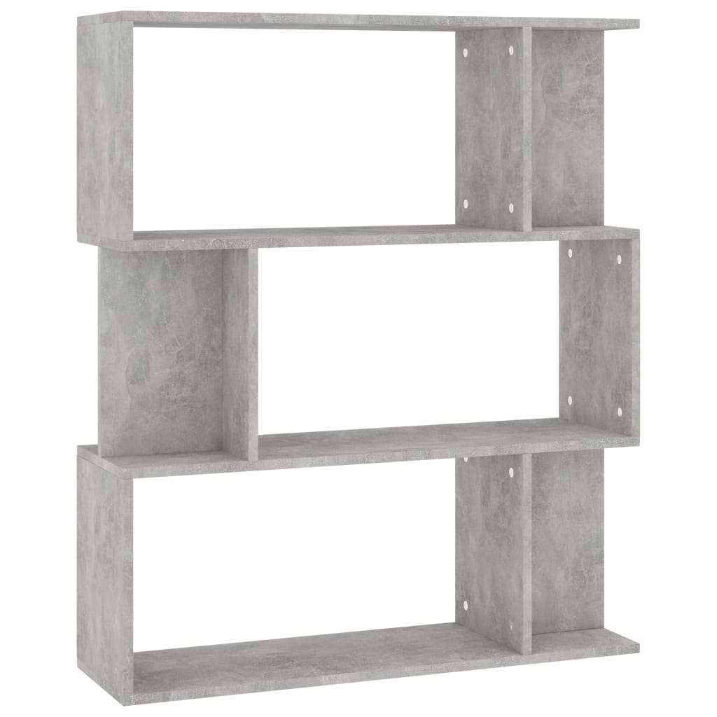 Gray Book Cabinet Room Divider Chipboard V1269