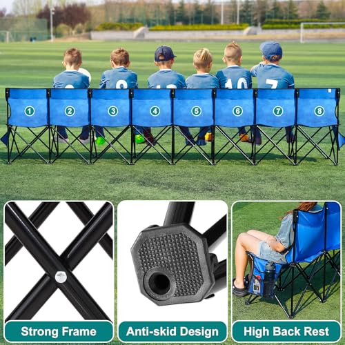 Portable Folding 6 Seats Soccer Bench with Bag B662330