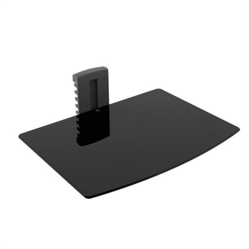 Black Media Player Wall Shelf O98972