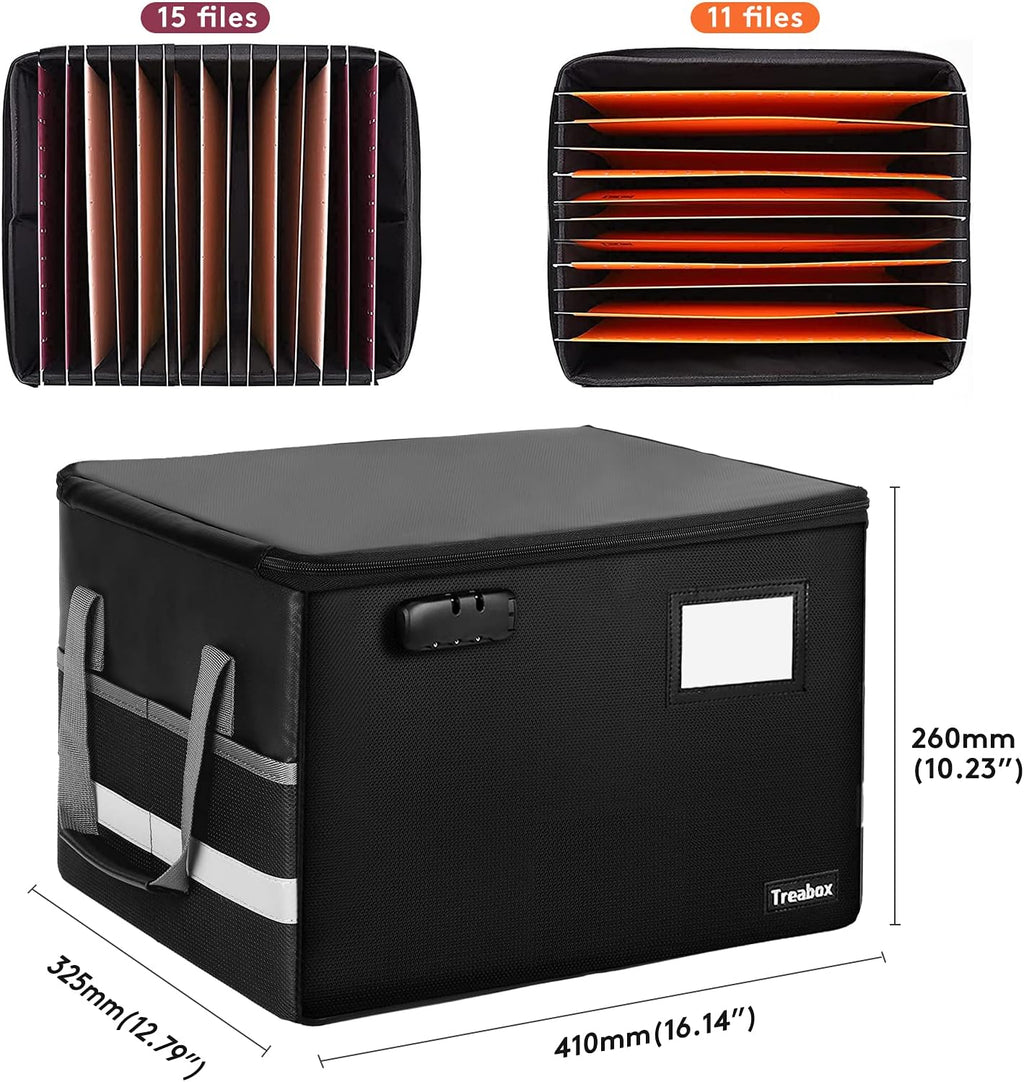 Fireproof File Storage Box with Lock, Pack of 2 A591