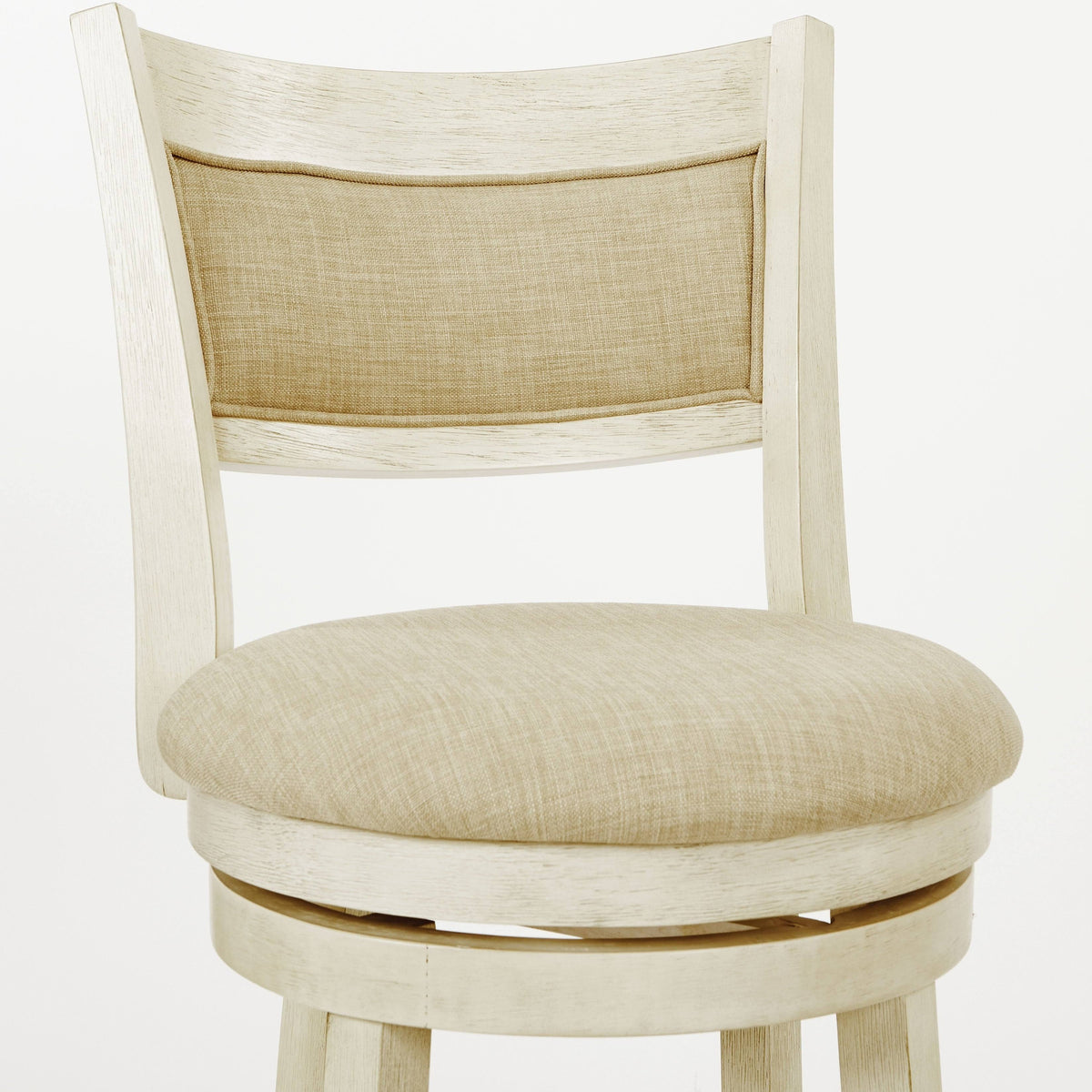 Antique Grey Swivel Stool with Solid Back H6952