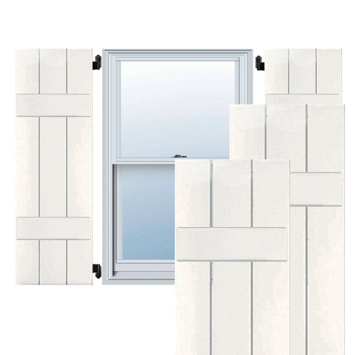 12x22W x 33x22H Real Wood Pine Board-n-Batten Shutters O459